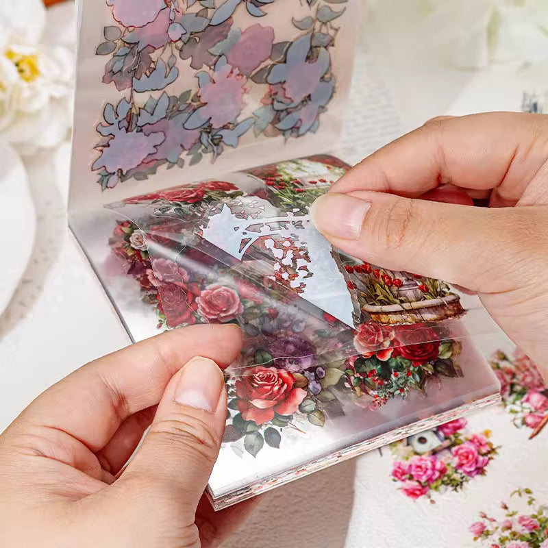 Autumn Fragrance Floral vintage Waterproof UV Resistant sticker ( 1 pack - 60 piece )