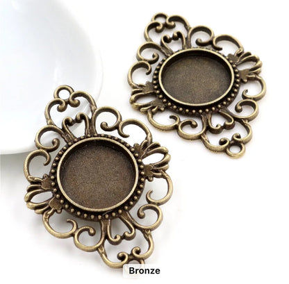CB 1320 Antique bronze cameo pendant - per piece