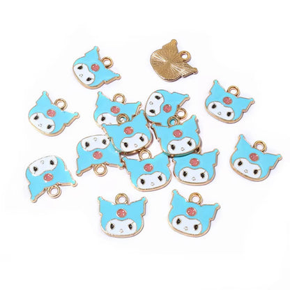 EC 2207 Cartoon girl enamel charm ( 1 pc )