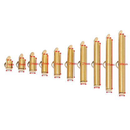 SS 1116 Slider Clasp Bucket Tube Connector 18k Gold PVD 316 stainless steel ( 1 pc ) Anti tarnish