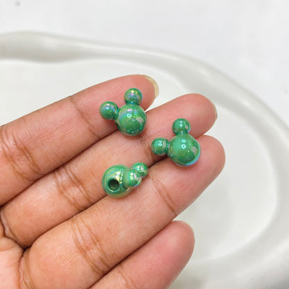 BBB 120 (A) Mickey uv plated shiny irrediscent Acrylic bead (1PC)