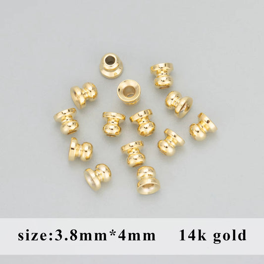 SS 2969 Bead End Spacer bead 14k Gold plated ( 1 pc ) Anti tarnish