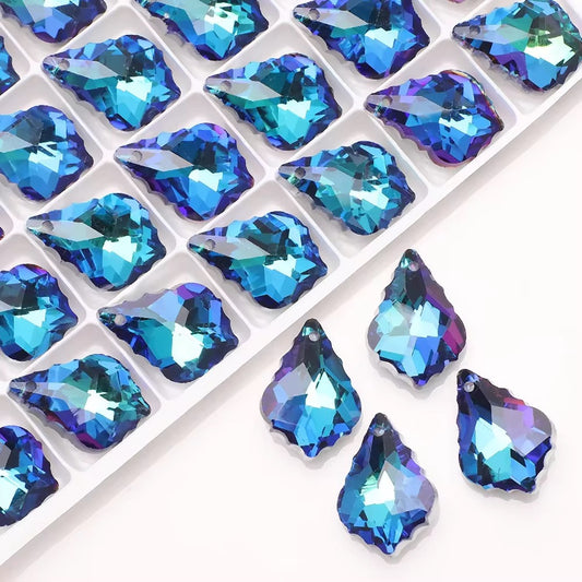 BBB 78 (c) Dark Blue Baroque Crystal glass beads ( 1 pc )