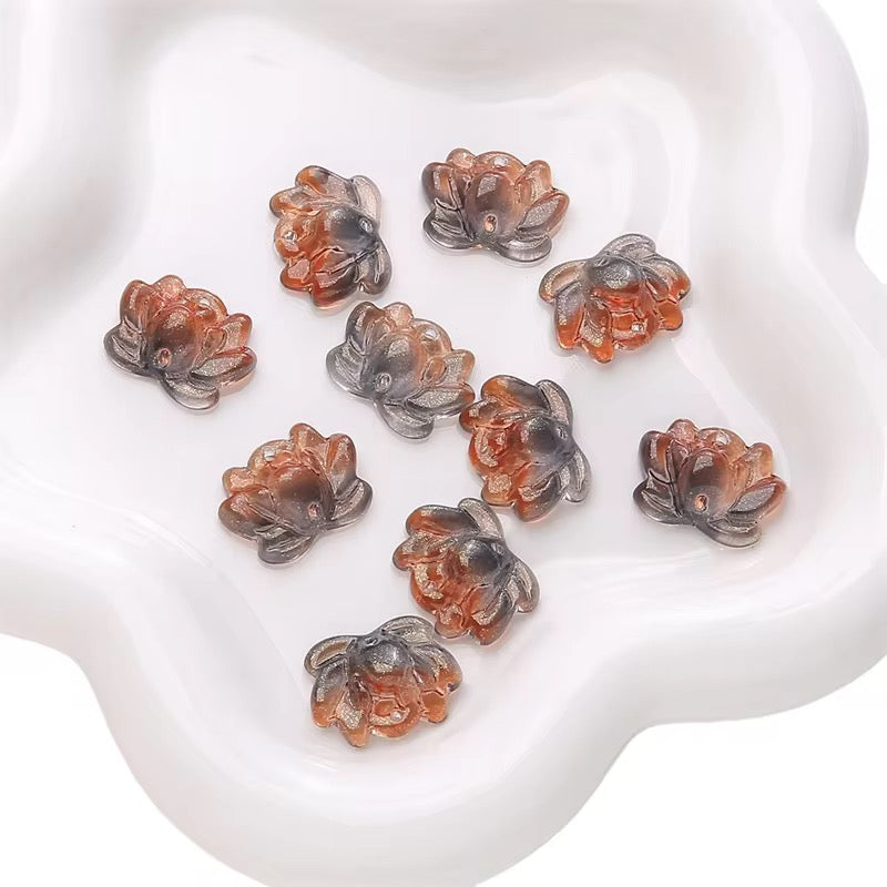 GB44 Lotus glass bead ( 1 pc ) Lampwork Bead