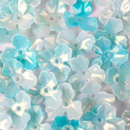 BBB 023 large petals gold plated luminous Acrylic bead cap ( 1 pc )