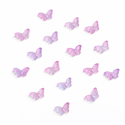 GB40 Clear Butterfly glass bead ( 1 pc ) Lampwork Bead ( 15 mm )