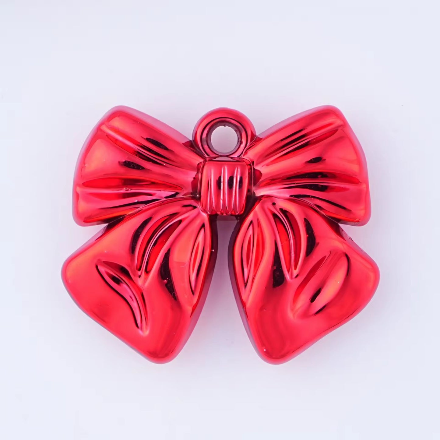 BBB 399 Bow Metallic Luminous Bead ( 1 pc ) UV Plated Acrylic ( 24*29mm )