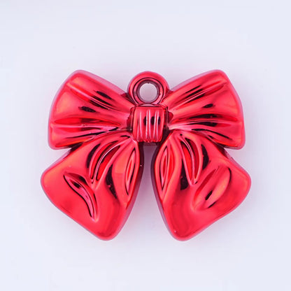 BBB 399 Bow Metallic Luminous Bead ( 1 pc ) UV Plated Acrylic ( 24*29mm )