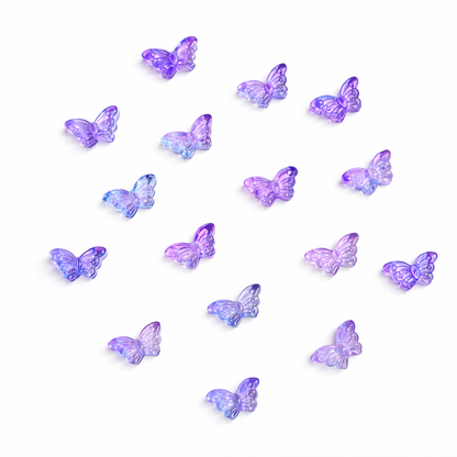 GB40 Clear Butterfly glass bead ( 1 pc ) Lampwork Bead ( 15 mm )