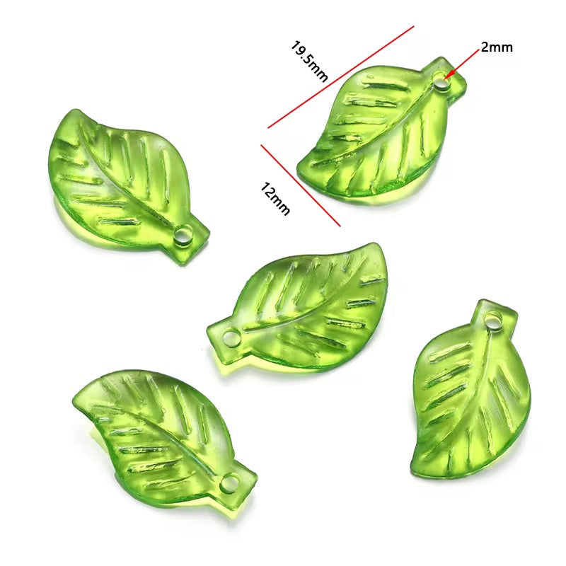 BBB 042 (e) Leaf Acrylic bead ( 1 pc )