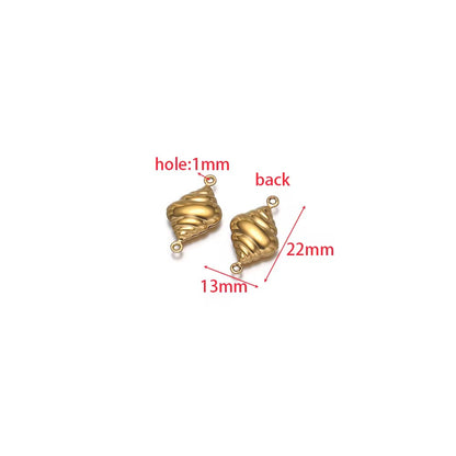 SC17A Conch Connector charm 18k Gold PVD 316 stainless steel ( 1 pc ) Anti tarnish