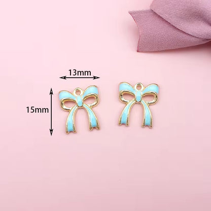 BBB 149 (b) Light Blue BowKnot Enamel Charm ( 1 pc )