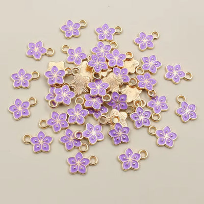 EC 2206 Flower enamel charm ( 1 pc )