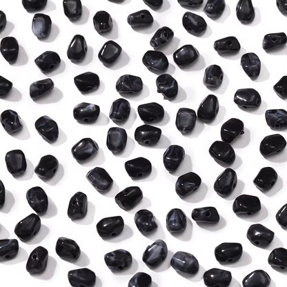 BBB 306 (i) Black Crystal Chip Shiny  Bead ( 1 pc ) UV Plated Acrylic ( 6*9 mm )