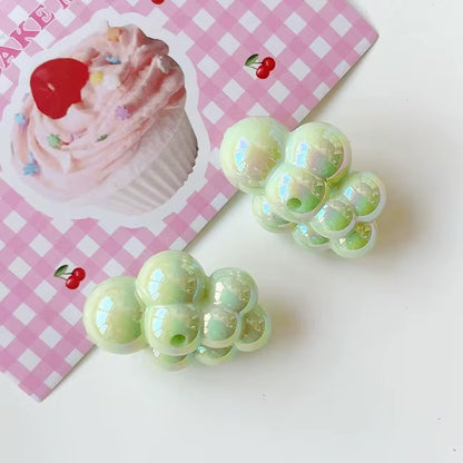 BBB 174 (h) Light Green iridescent bubble cloud Acrylic bead (1PC)