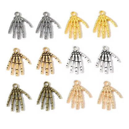 BBB 393 (a) Skull Hands metal Charm ( 1 pc ) High Quality Shine
