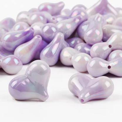 BBB 127 (f) Purple Heart UV Plated Acrylic Bead ( 1 pc ) ( 18:20 mm )