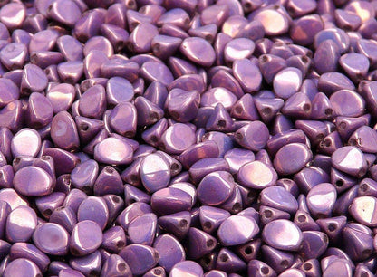 BBB 112 (E) Czech pressed Glass Pinch Beads Opaque Amethyst Gold ceramic Look - (1PC)