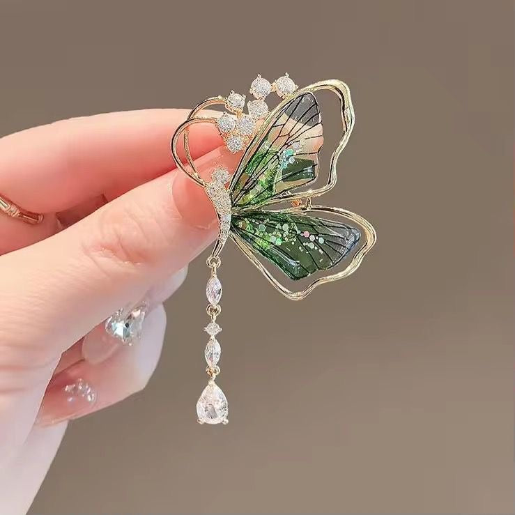 BR 04 Butterfly Zirfon Brooch pin ( 1 pc ) Tarnish Resistant