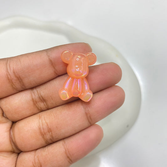 BBB 134 (B) Luminous Bear uv plated shiny irrediscent Acrylic bead ( 1 pc )