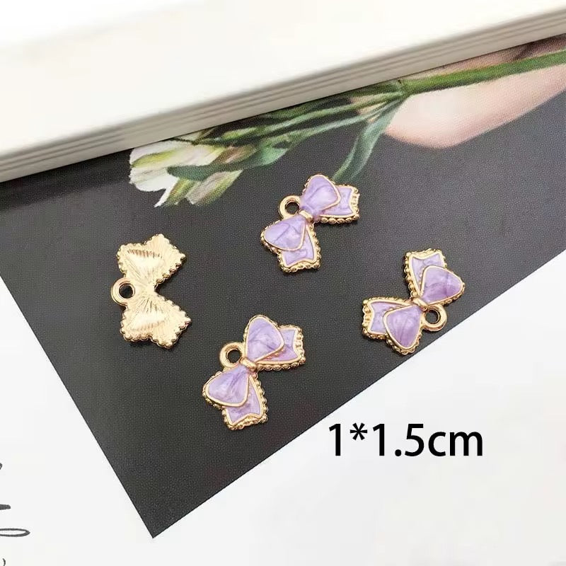 BBB 148 (e) Purple Bow Enamel Charm ( 1 pc )