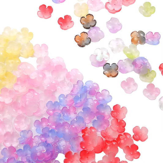 GB51 four petal flower glass bead ( 1 pc ) Lampwork Bead