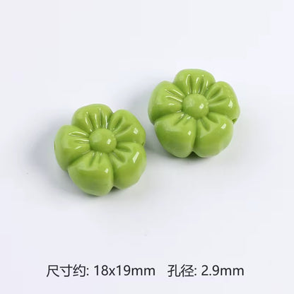 BBB 264 (f) Green Cherry Shiny Big Bead ( 1 pc ) Solid Acrylic ( 18:19 mm )