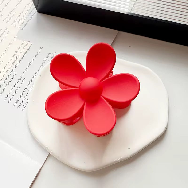 HA 16 (g) Red Daisy Hawaii Floral Hair Claw Clip ( 1 pc )