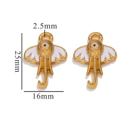 SC11I Elephant charm 18k Gold PVD plated 316 stainless steel ( 1 pc ) Anti tarnish