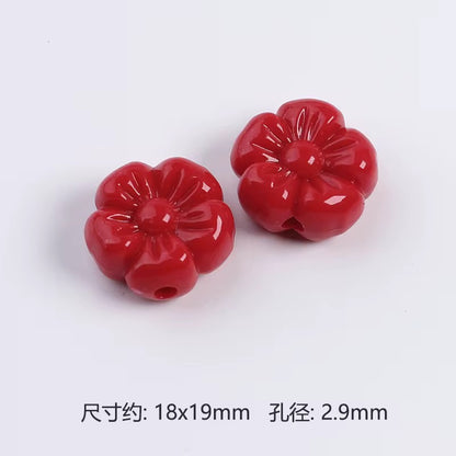 BBB 264 (j) Red Cherry Shiny Big Bead ( 1 pc ) Solid Acrylic ( 18:19 mm )
