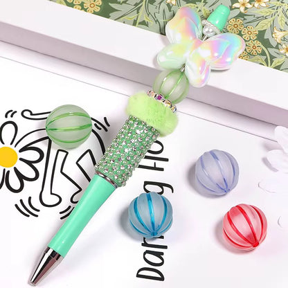 BBB 213 Chunky Pumpkin Acrylic bead ( 1 pc ) UV Plated ( 16 mm )