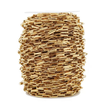 CN 371 Big Box link Chain 18k Gold PVD plated 316 Stainless steel ( 1 feet ) Anti tarnish