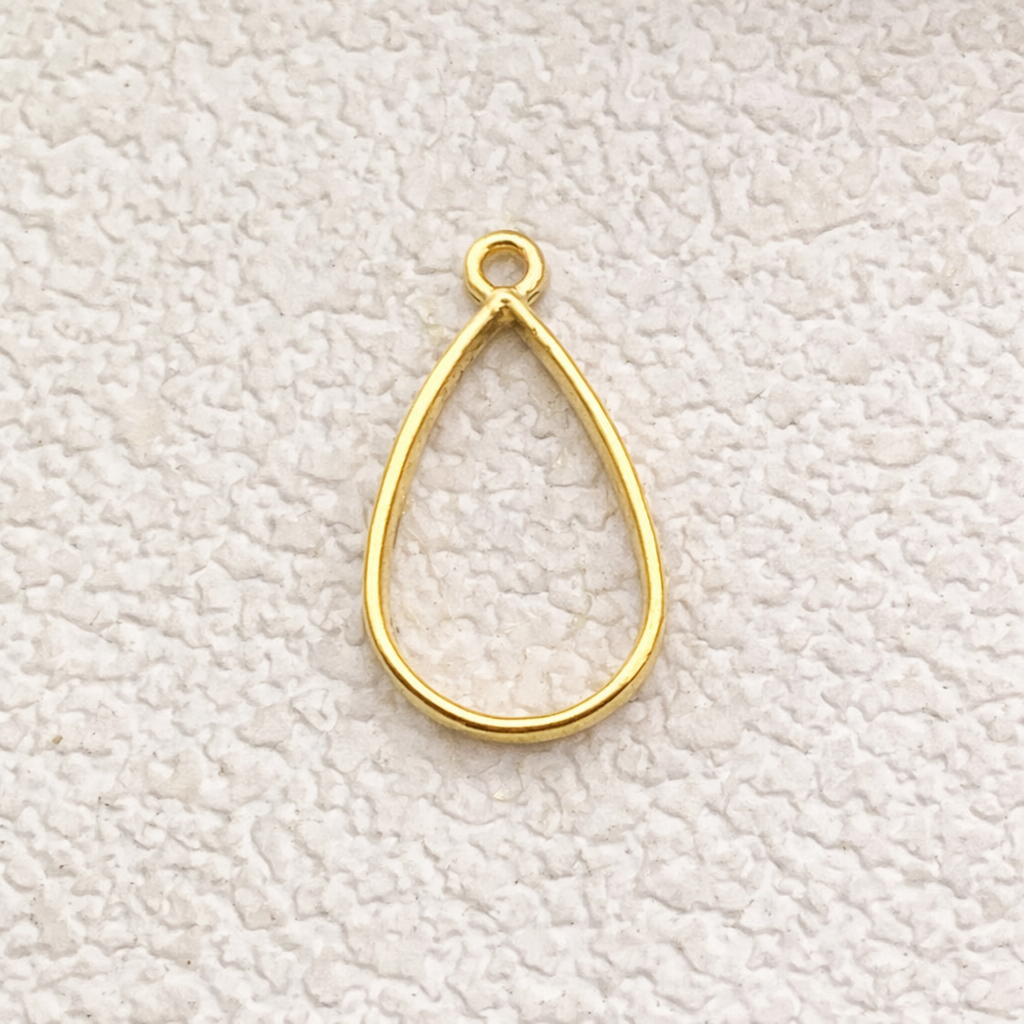 BBB 347 (a) Teardrop Bezel Alloy Premium ( 1 pc ) Anti Tarnish ( 20*40 mm )