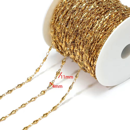 CN 392 Tulip Chain 18k Gold PVD plated 316 Stainless steel ( 1 feet ) Anti tarnish