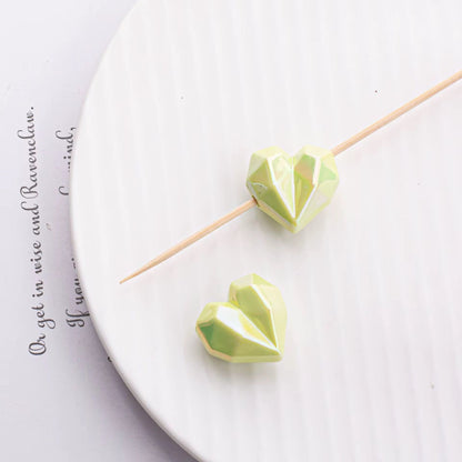 AB48 Heart 3D Acrylic bead ( 1 pc ) UV Plated ( 20:21 mm )