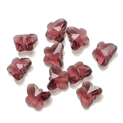 BBB 79 (L) Coffee Butterfly Faceted Crystal glass beads ( 1 pc )