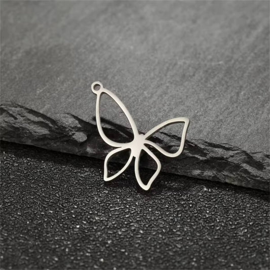 SC13K Butterfly Dainty Charm 18k gold PVD 316 Stainless steel ( 1 pc ) Anti tarnish ( 20*16 mm )