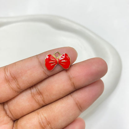 EC 1537  Bow enamel charm ( 1 pc )