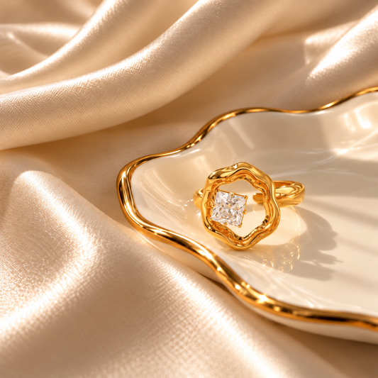 RSJ26B Ring 18k Gold PVD plated