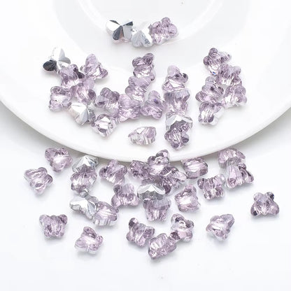 BBB 97 Colourful Butterfly Crystal glass beads ( 1 pc ) ( 6:8 mm )