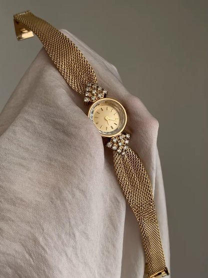 VW12 Zircon Bracelet watch - 18k Gold PVD plated stainless steel - Anti tarnish