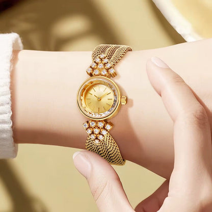 VW12 Zircon Bracelet watch - 18k Gold PVD plated stainless steel - Anti tarnish