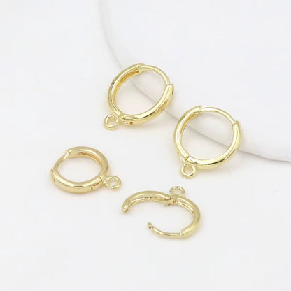 SS 2962 Hoop with Loop 14k Gold Plated ( 2 pc ) Anti tarnish