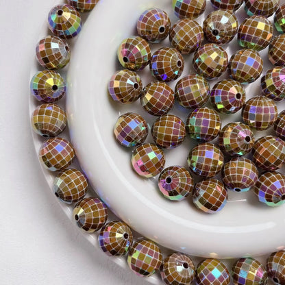 AB01 Disco Ball Luminous Bead ( 1 pc ) UV Plated Acrylic ( 16 mm )