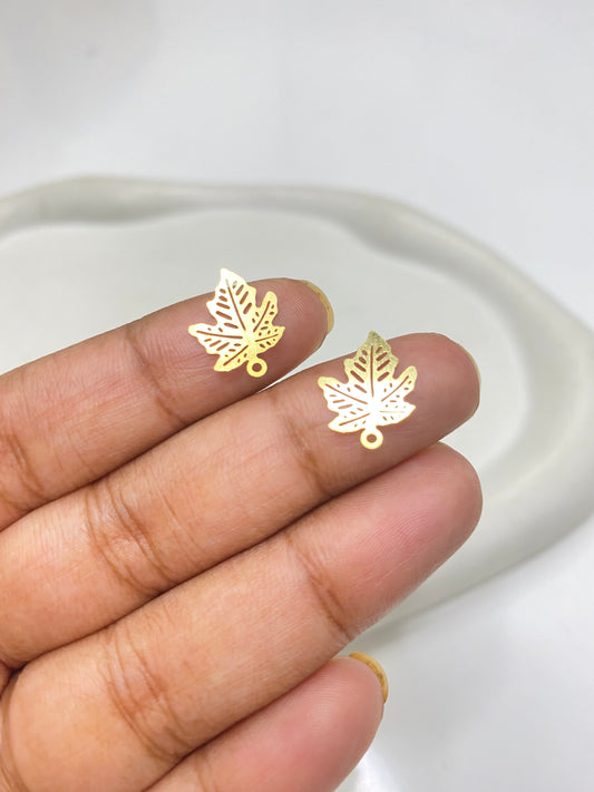 B 2515 Filigree Leaf charm ( 1 pc )