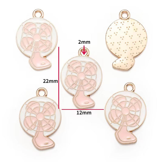 BBB 391 (c) Table Fan Enamel Charm ( 1 pc ) High Quality Shine