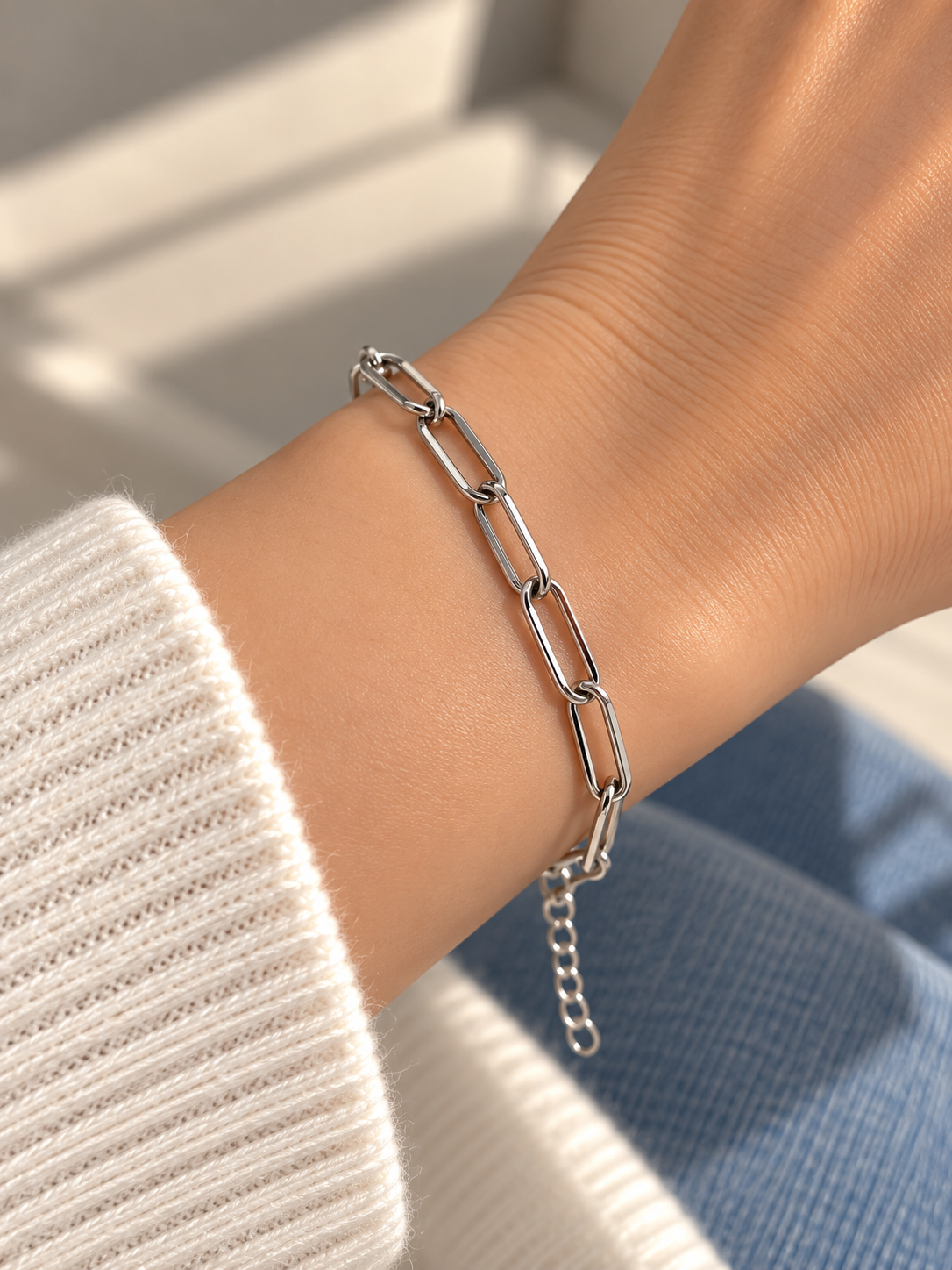 MEJ05G Bracelet- Silver PVD plated