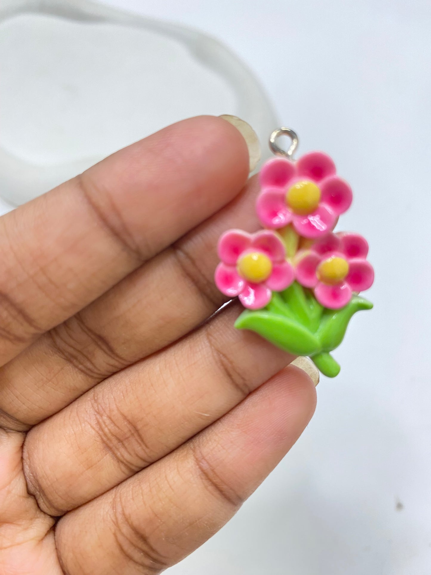 BBB 079 (b) Flower charm ( 1 pc ) with hook