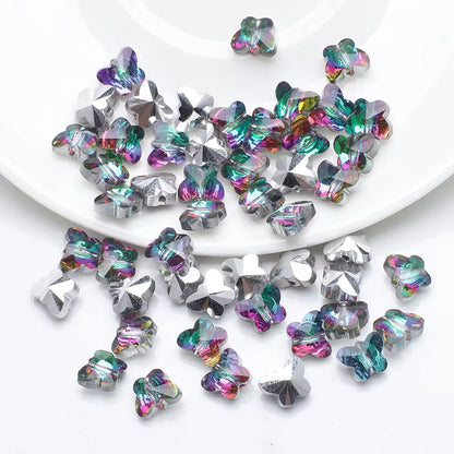 BBB 97 Colourful Butterfly Crystal glass beads ( 1 pc ) ( 6:8 mm )