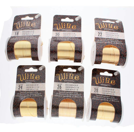 Wire Elements Gold plated Wire ( 1 meter ) Anti tarnish ( Half Hard Wire )